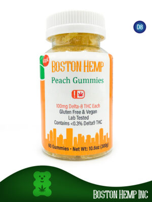 Boston Hemp D8 peach gummies 25mg for sale online